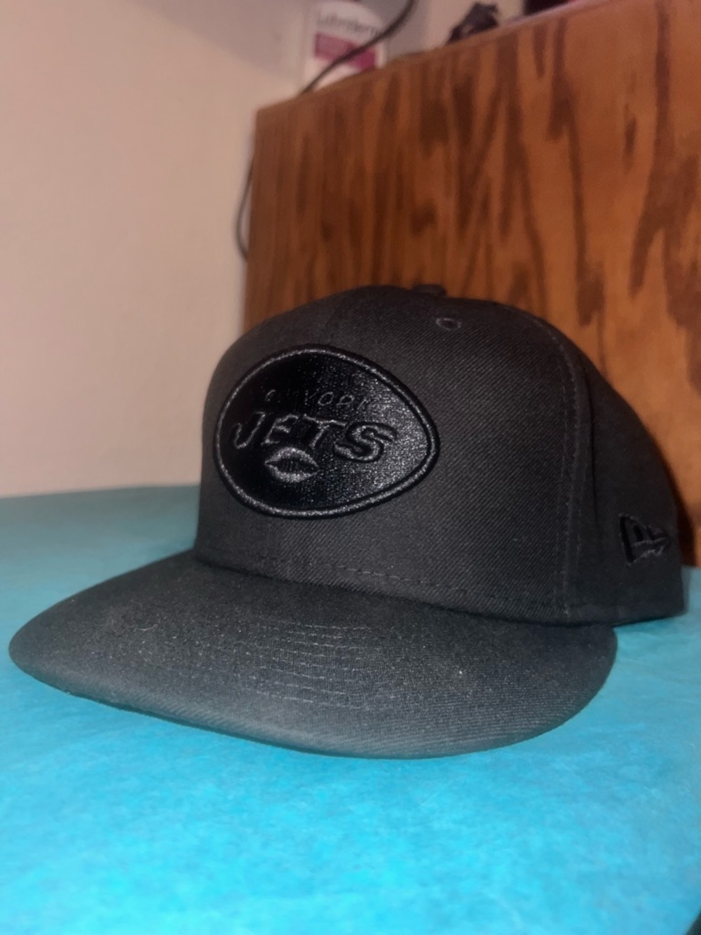 New Era New York Jets Black 59fifty snapback Hat pre-owned